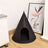 Felt tapered Christmas tree cat nest with hanging toy ball, product image 4