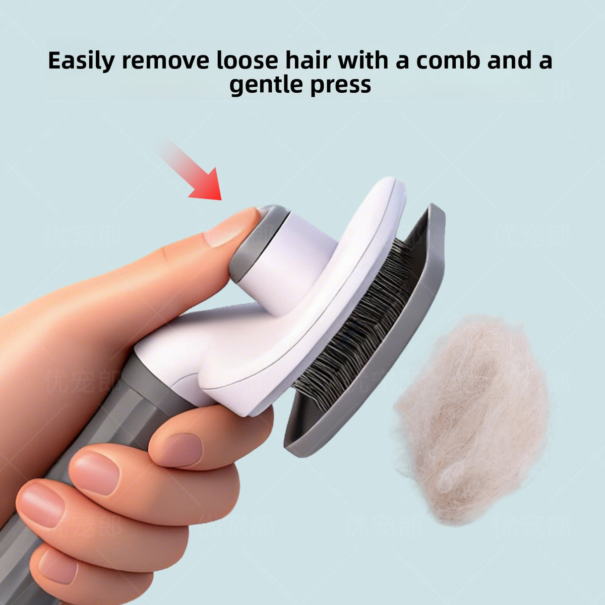 Anti-Slip Grip Slicker Brush with Stainless Steel Pins for Pets
