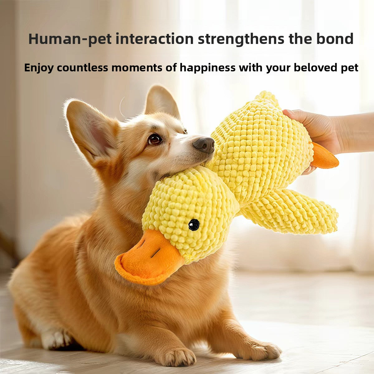 Plush duck dog toy with squeaker - photo 2