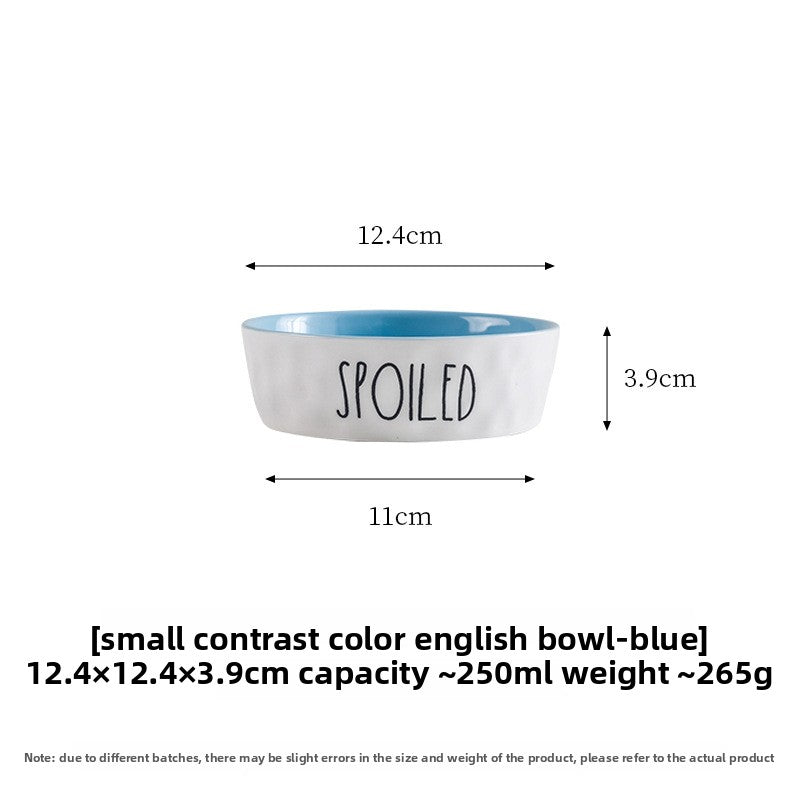 Creative Contrasting Color Ceramic Pet Bowl