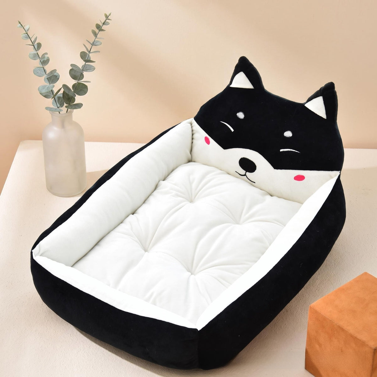 Cartoon Animal Pet Nest Bed, Soft Padded Mat for Cats and Dogs