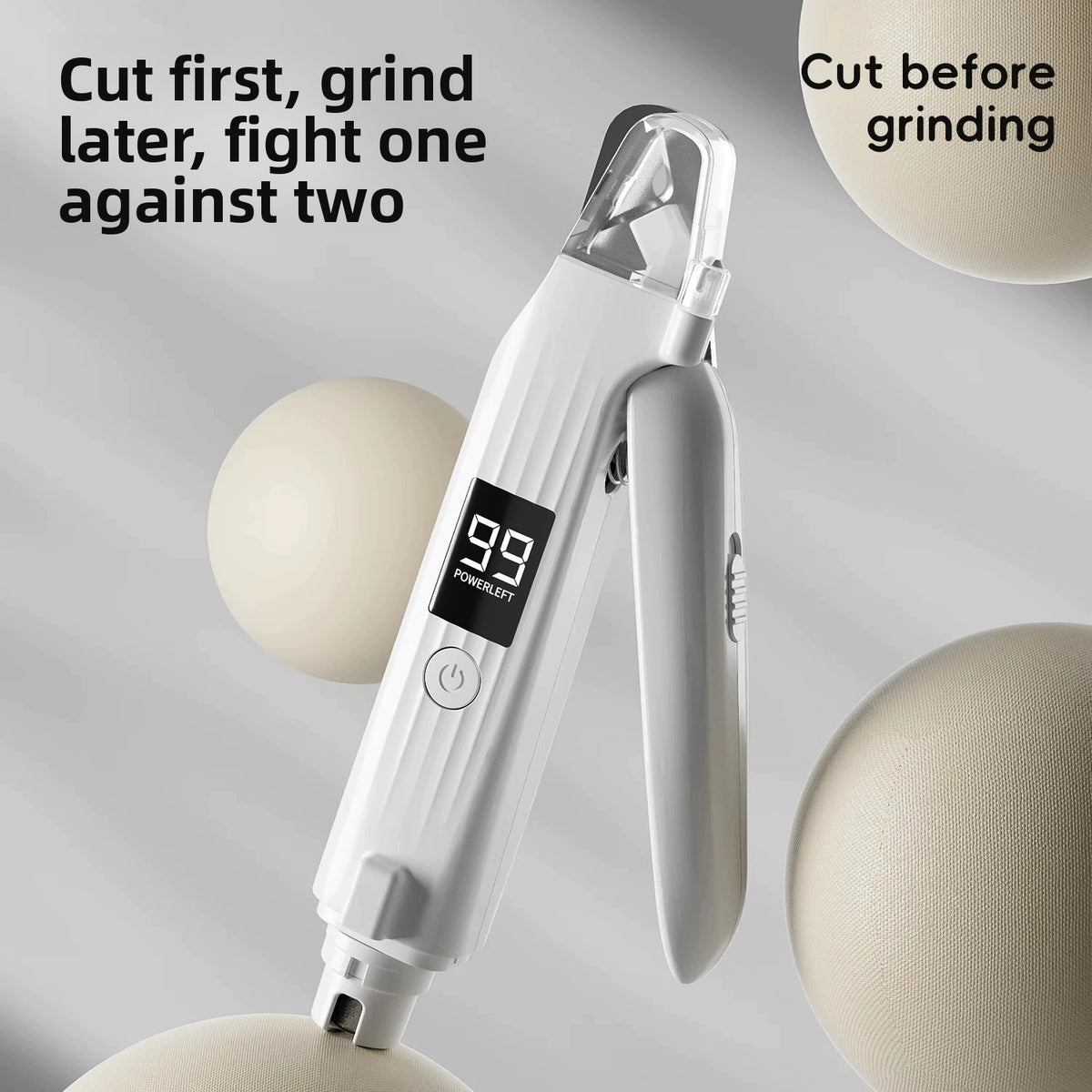 Quiet Electric Pet Nail Clipper and Grinder Set with Dual LED