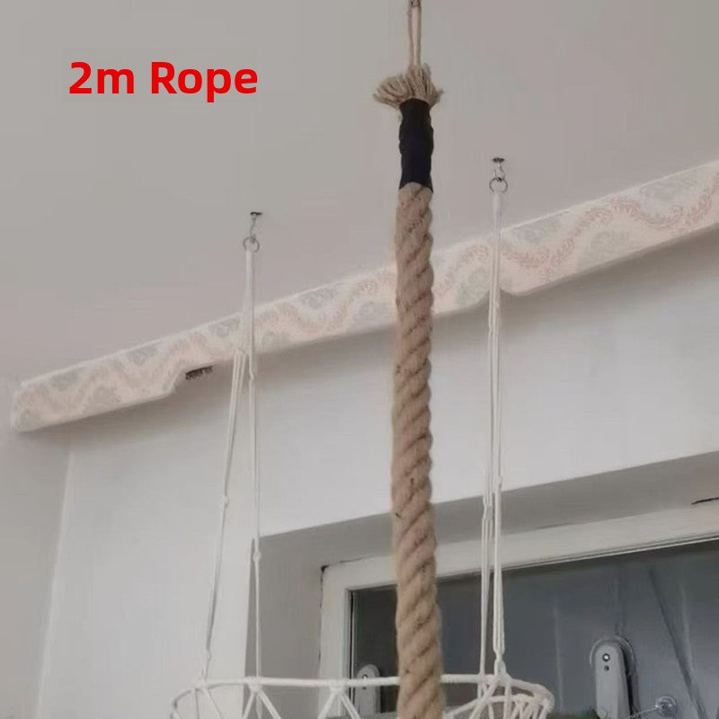 Natural jute cat climbing rope with wooden jumping platform, photo 10
