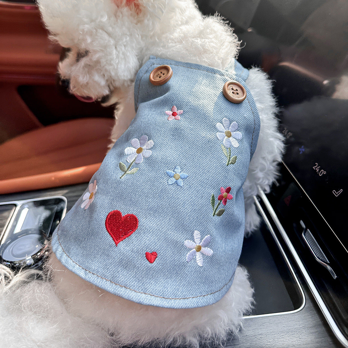Cute denim skirt for small dogs and cats, available in 13 styles, image 51