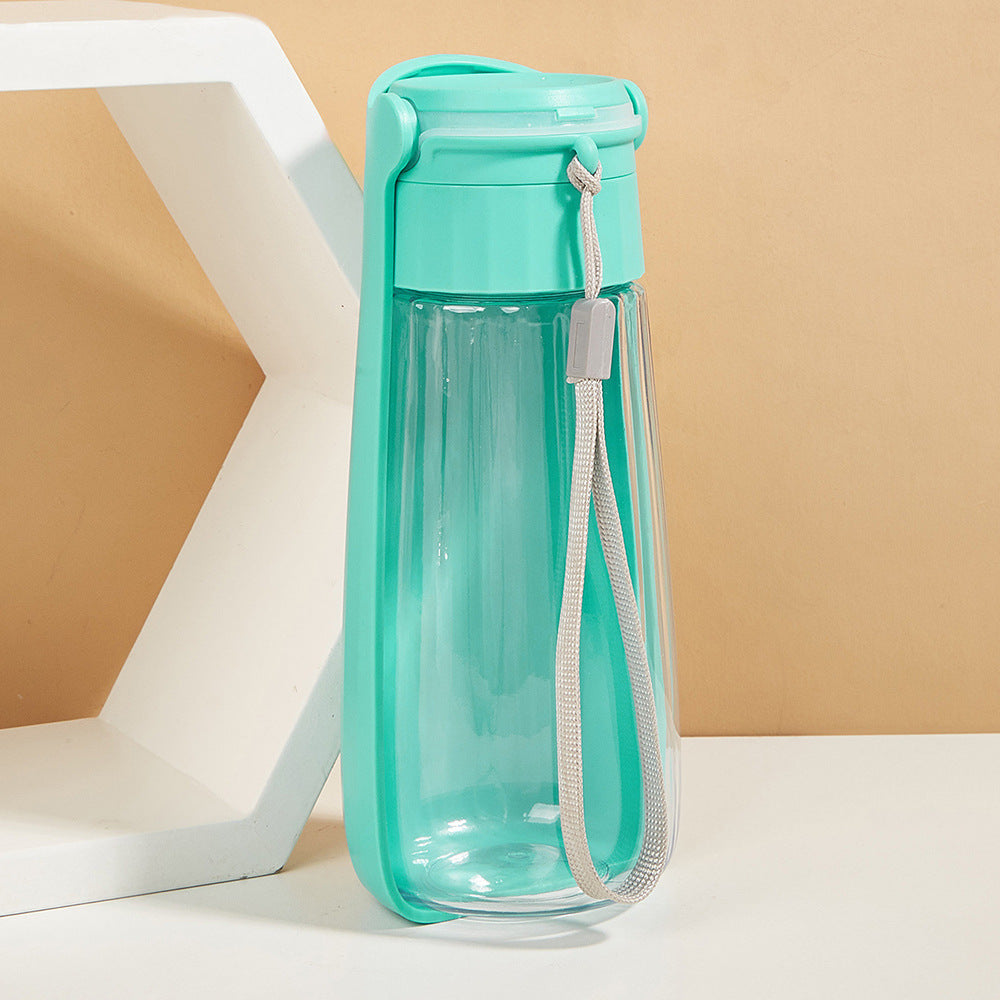 Flip-Top Foldable Plastic Pet Water Bottle with Secure Seal in Eight Colours for Walks