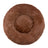 Round long plush nest bed for cats and dogs in Dark Coffee