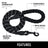 Strong nylon dog walking lead in 9 colour options