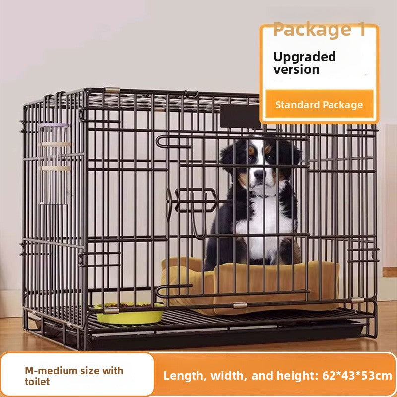 Small dog crate with separate toilet area, additional product photo