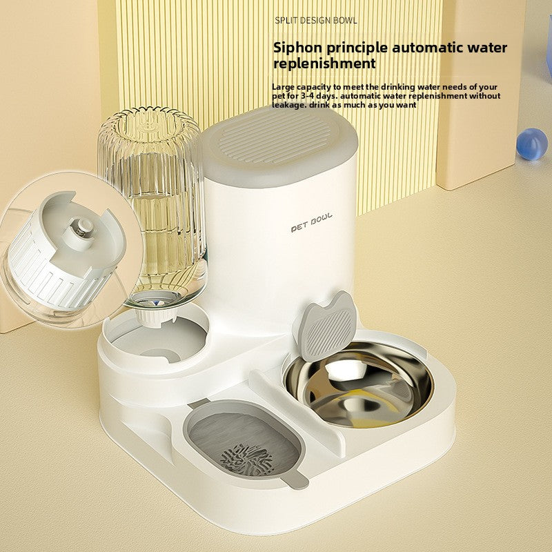 Automatic Pet Feeder and Waterer Bowl