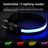 Rechargeable glowing nylon pet collar lit up at night, product image 20