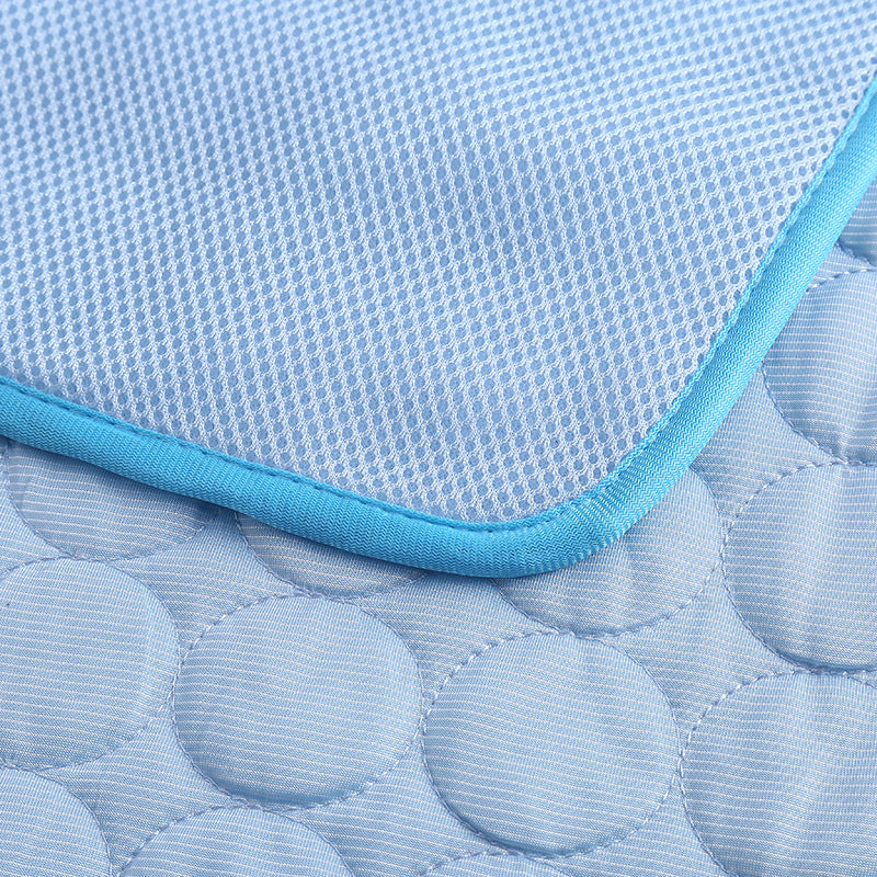 Light blue ice silk pet cooling mat for dogs and cats, photo 4