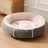 Round plush and corduroy pet bed for dogs and cats, photo 18 of 20