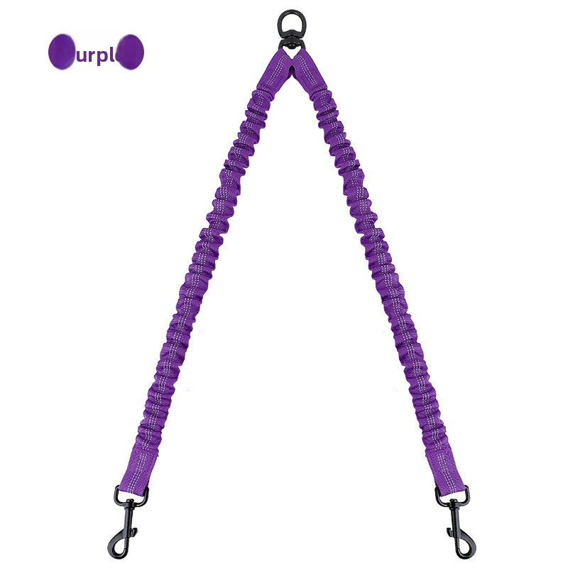 Tangle free twin dog lead shown in bright colour options