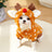 Fleece lined Christmas reindeer costume for pets in Spotted Reindeer, front view