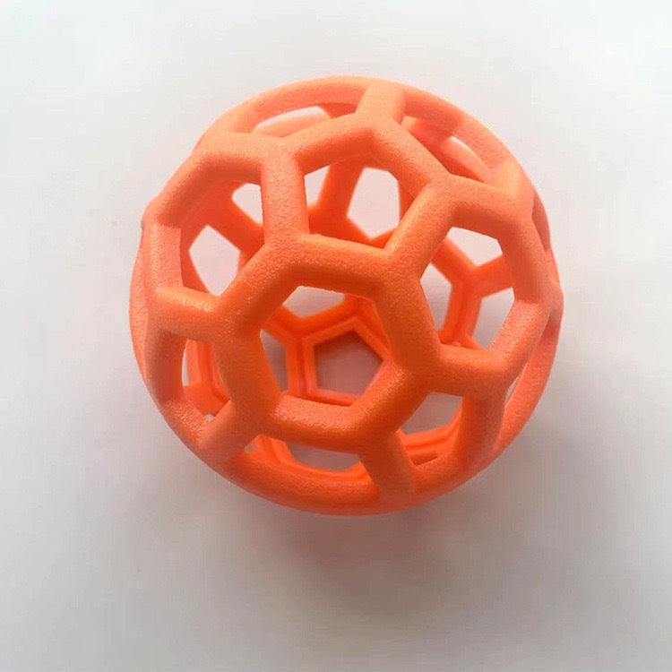 TPR Dog Chew Ball with Bell - 9cm Teeth Cleaning Toy in 4 Colours