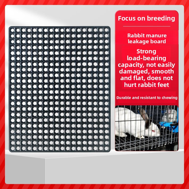 Green plastic rabbit cage floor mat with drainage holes, view 4