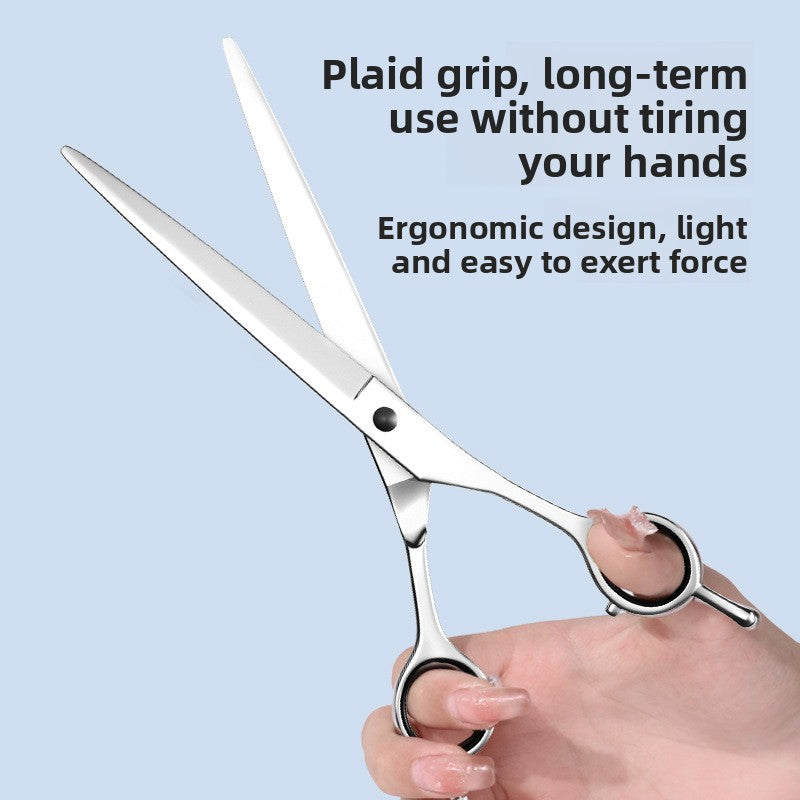 Pet Grooming Scissors Set, Straight, Curved and Serrated Shears