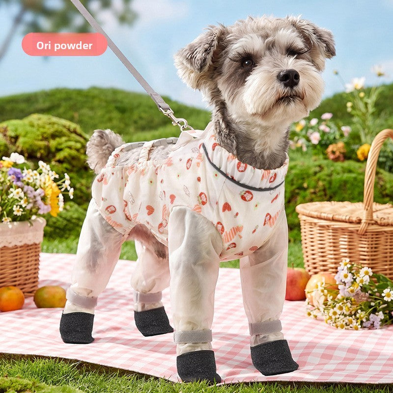 Four leg dog coverall with lead attachment, available in 2 colours, image 38