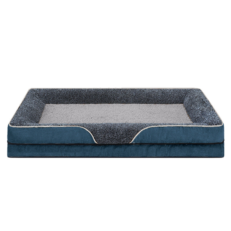 Washable bolster sofa dog bed, full product photo
