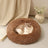 Round plush donut bed for dogs and cats, main product photo