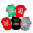 Christmas dog T-shirt in light polyester in Red Christmas Snowman, close-up detail