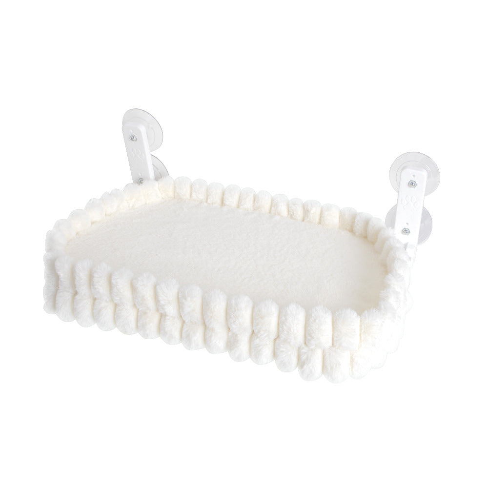 Double sided cat window hammock with suction cups and plush cushion, view 5 of 9