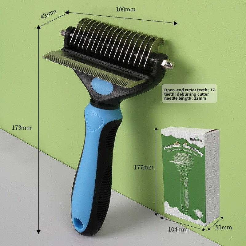 Dog and Cat Grooming Comb, Detangling and Deshedding Undercoat Tool
