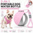 Ball-Shaped Foldable Pet Water Bottle with Carry Hook in Stainless Steel or Plastic