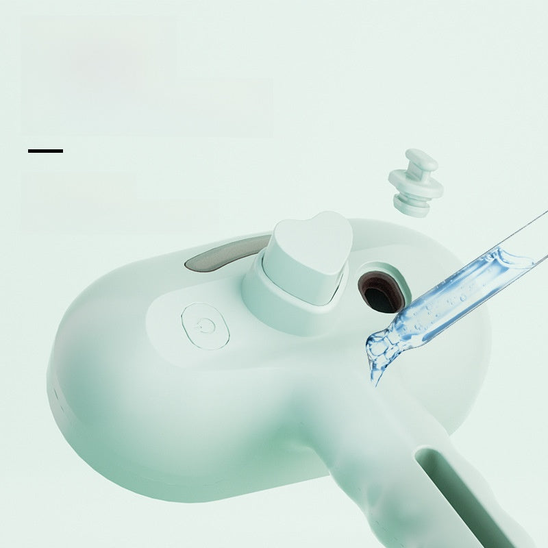 White pet spray grooming brush with misting water tank, photo 4