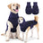 Reflective dog comfort vest with snug fit in Navy Blue, close-up detail
