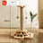 Cartoon cat climbing rack with sisal scratching post in Solid Wood, 50cm
