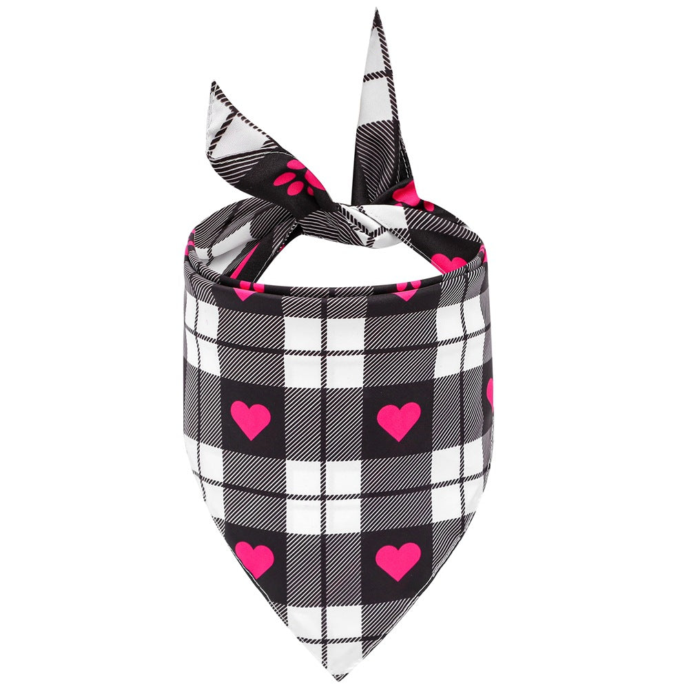 Reversible heart print dog bandana, available in 6 styles, size Large, image 6