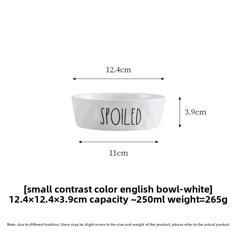 Creative Contrasting Color Ceramic Pet Bowl