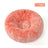 Plush round padded dog and cat bed in Gradient Orange