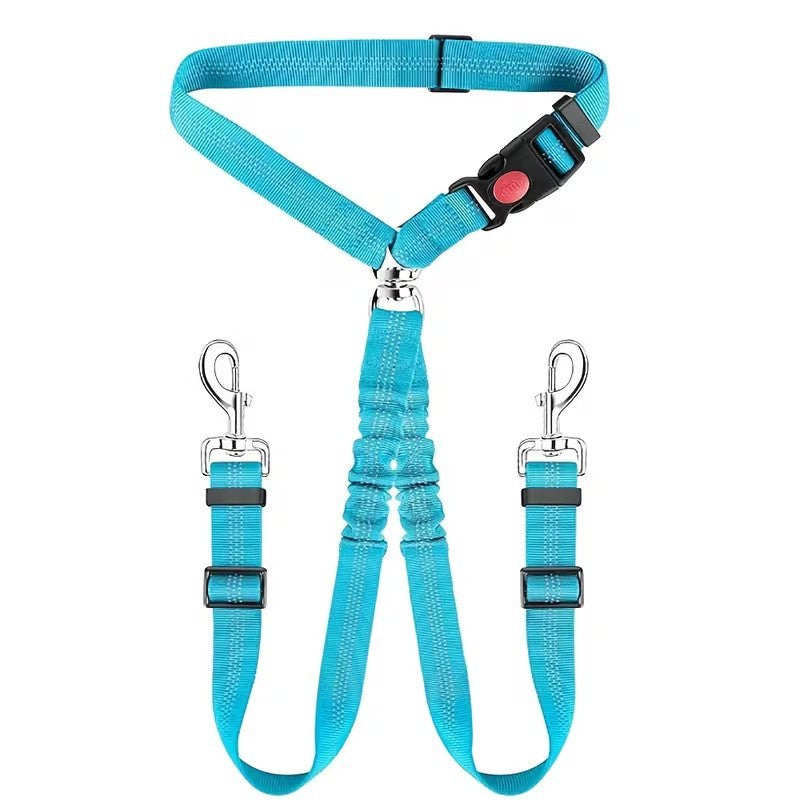 Elastic dog car safety lead, available from Pet Royale UK
