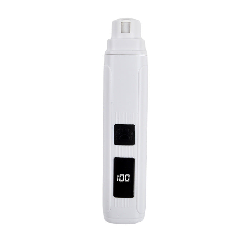 Digital Display Pet Nail Grinder, Rechargeable 3-Speed Claw Trimmer