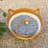 Woven rattan cat bed with cat ears and toy ball, view 15