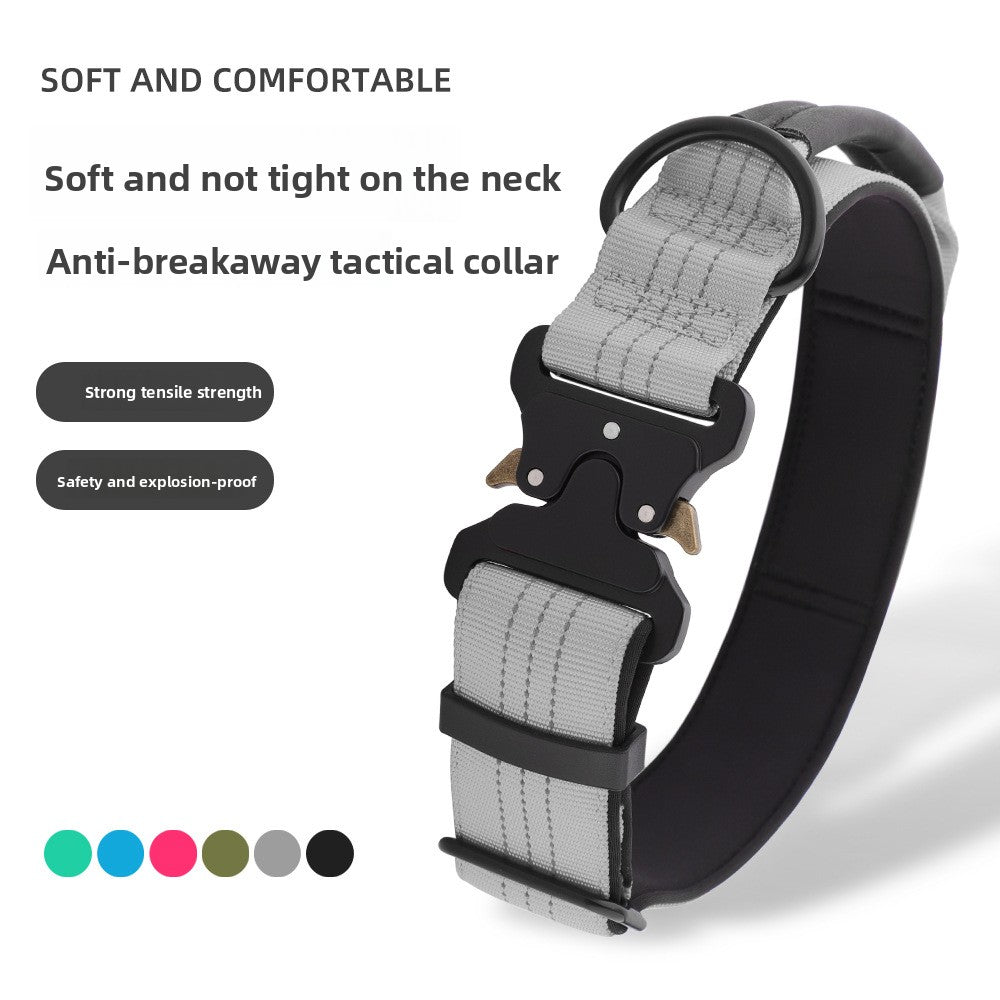 Tactical nylon dog collar with control handle, product image 1