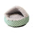 Plaid shell shaped semi enclosed cat bed with plush lining, view 4