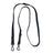 Silicone pet collar with alphabet letters in Black Collar, close-up detail