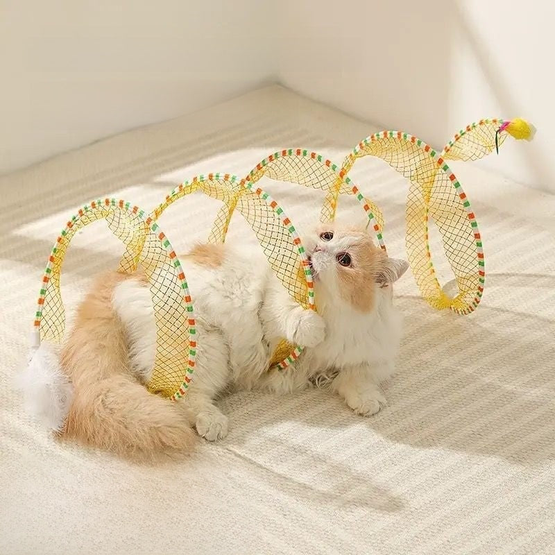 Foldable S-shaped cat tunnel with bell 65cm - photo 4