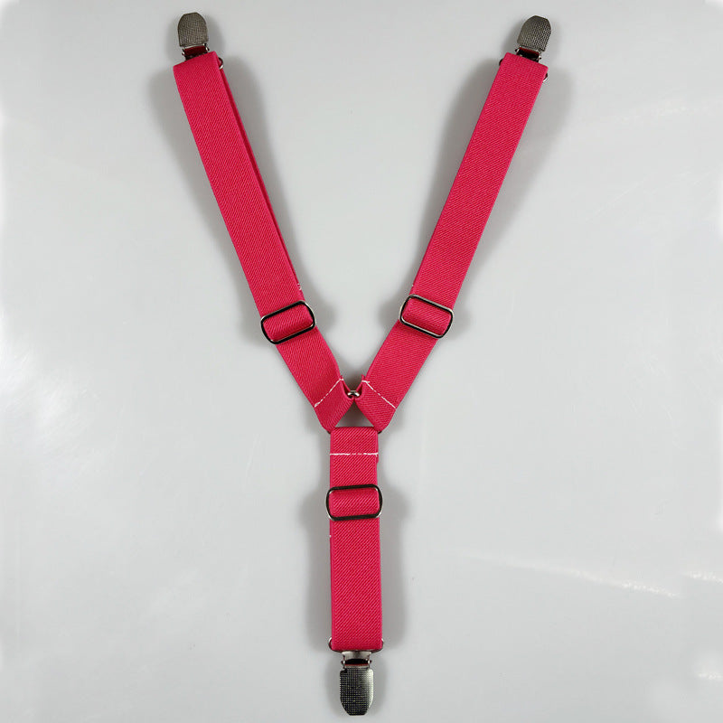 Adjustable elastic dog diaper suspender strap in plaid pattern, view 34