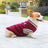 Warm knitted dog vest jumper with pull on design in Grey, top view