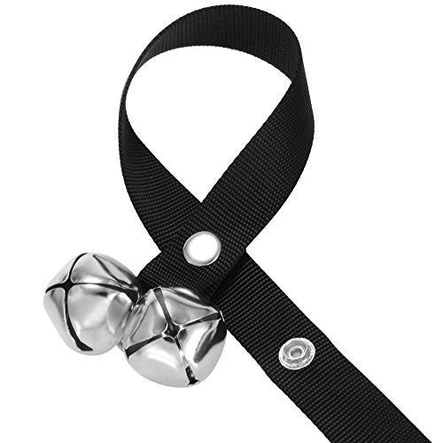 Hanging bell rope on a door handle for house training dogs