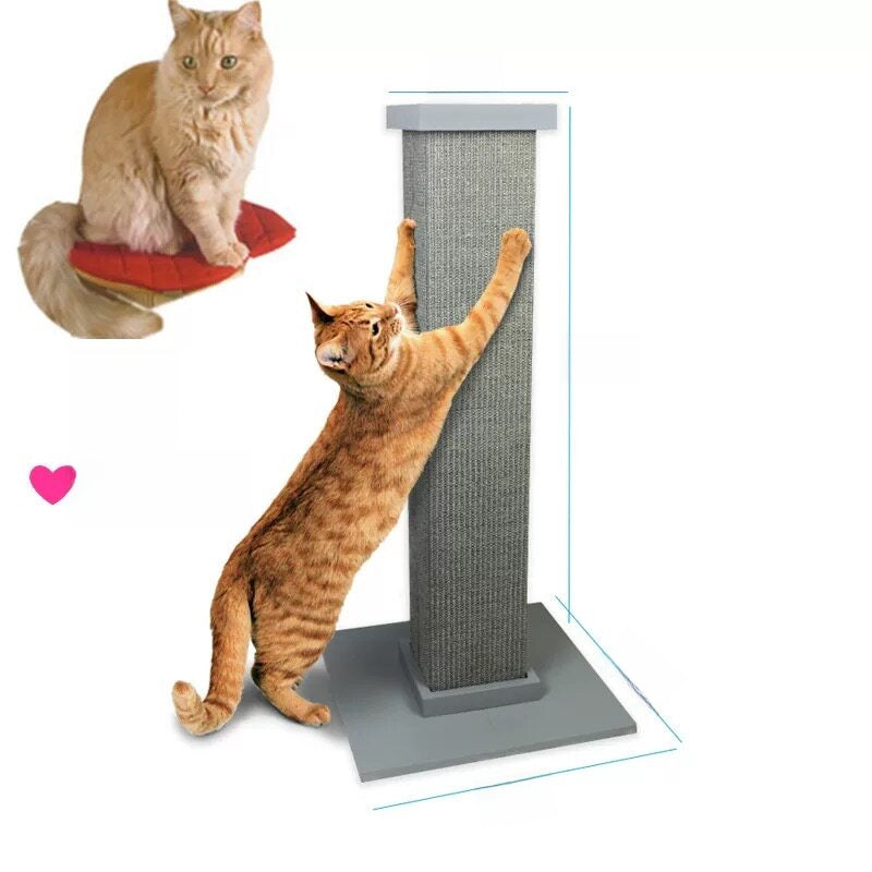 Heart shaped sisal cat scratching board with base, photo 10 of 10