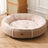 Round plush and corduroy pet bed for dogs and cats, photo 17 of 20