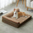 Supportive plush dog bed with removable mat, detail photo 9