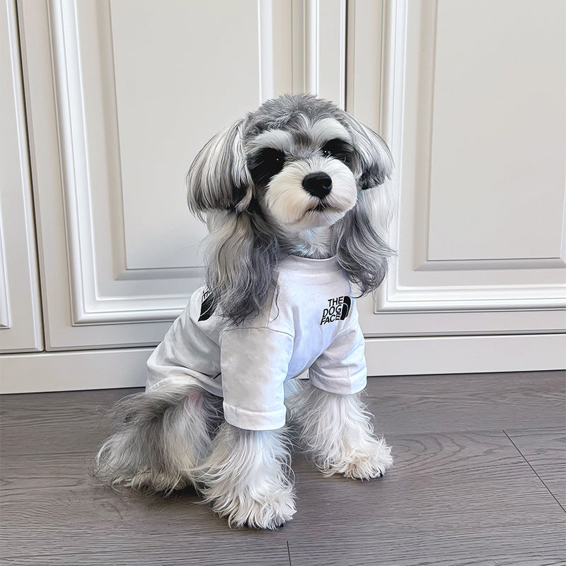Dog face print cotton t shirt, available in 2 colours, image 2