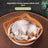Hand woven rattan cat bed with mat and toy ball, view 2