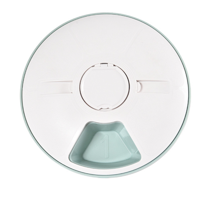 Six-Compartment Automatic Timed Cat Feeder Bowl with Programmable Meal Schedule
